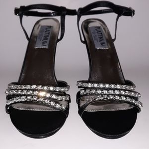 Rhinestone Open-Toe Heels (Platinum Collection)